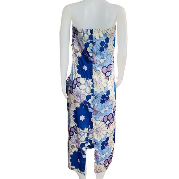 🌴 Mix & Match 2/$150 🌴 Zara Retro Mod Floral Print Strapless Midi Dress - Picture 10 of 16